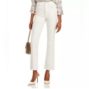 MOTHER The Tripper High Rise Ankle Jeans in Cream Puff